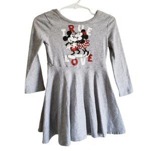 Disney Junior Toddler Girls Minnie Mouse & Mickey Mouse Dress 2T 3/4 Sleeve